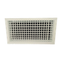 T2P-FA-RAL - KADER 2 CM -   ALUMINIUM WANDROOSTER DUBBELE DEFLECTIE MET LUCHTFILTER - RAL KLEUR