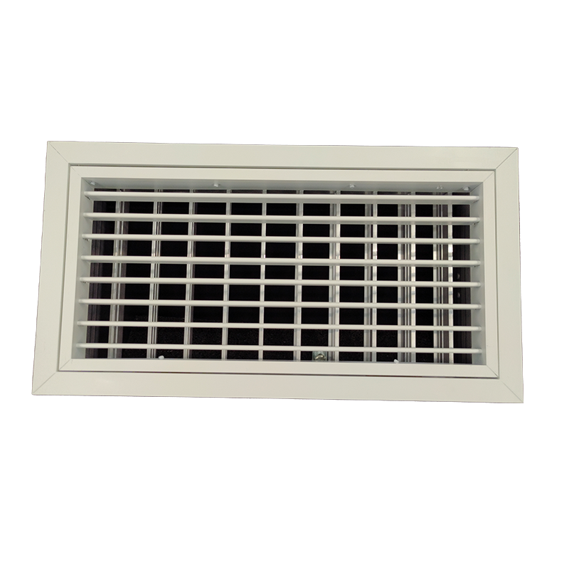 T1P-D-E - KADER 3 CM -  ALUMINIUM WANDROOSTER ENKELE DEFLECTIE MET DEBIETREGELAAR EN KLIK TOEZICHTSLUIK