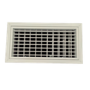 T1P-D-E - KADER 3 CM -  ALUMINIUM WANDROOSTER ENKELE DEFLECTIE MET DEBIETREGELAAR EN KLIK TOEZICHTSLUIK