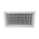 T2P-FA - KADER 3 CM -  ALUMINIUM WANDROOSTER DUBBELE DEFLECTIE MET LUCHTFILTER