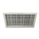 T2P-D-FA - KADER 3 CM -   ALUMINIUM WANDROOSTER DUBBELE DEFLECTIE MET DEBIETREGELAAR EN LUCHTFILTER