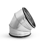 GESEGMENTEERDE BOCHT 60° MET RUBBER