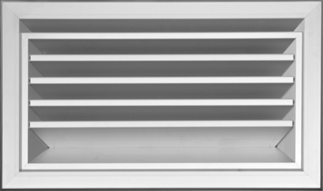 O1-D 1-ZIJDIGE ALUMINIUM PLAFONDROOSTER MET DEBIETREGELAAR