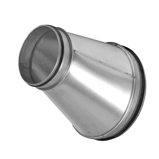 GESEGMENTEERDE EXCENTRISCHE REDUCTIE MET RUBBER