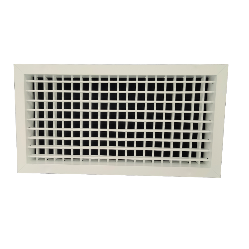 T2P-RAL - KADER 3 CM -   ALUMINIUM WANDROOSTER DUBBELE DEFLECTIE - RAL KLEUR