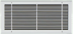 E12-T1K-RAL  LINEAIRE ROOSTER MET VERTICALE VERSTELBARE LAMELLEN - RAL KLEUR