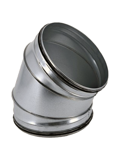 GESEGMENTEERDE BOCHT 45° MET RUBBER