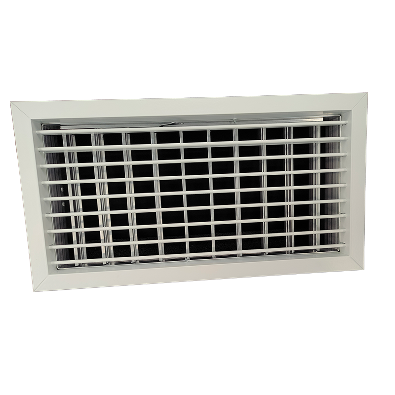T1P-D - KADER 1 CM -  ALUMINIUM WANDROOSTER ENKELE DEFLECTIE MET DEBIETREGELAAR