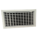 T1P-D - KADER 1 CM -  ALUMINIUM WANDROOSTER ENKELE DEFLECTIE MET DEBIETREGELAAR
