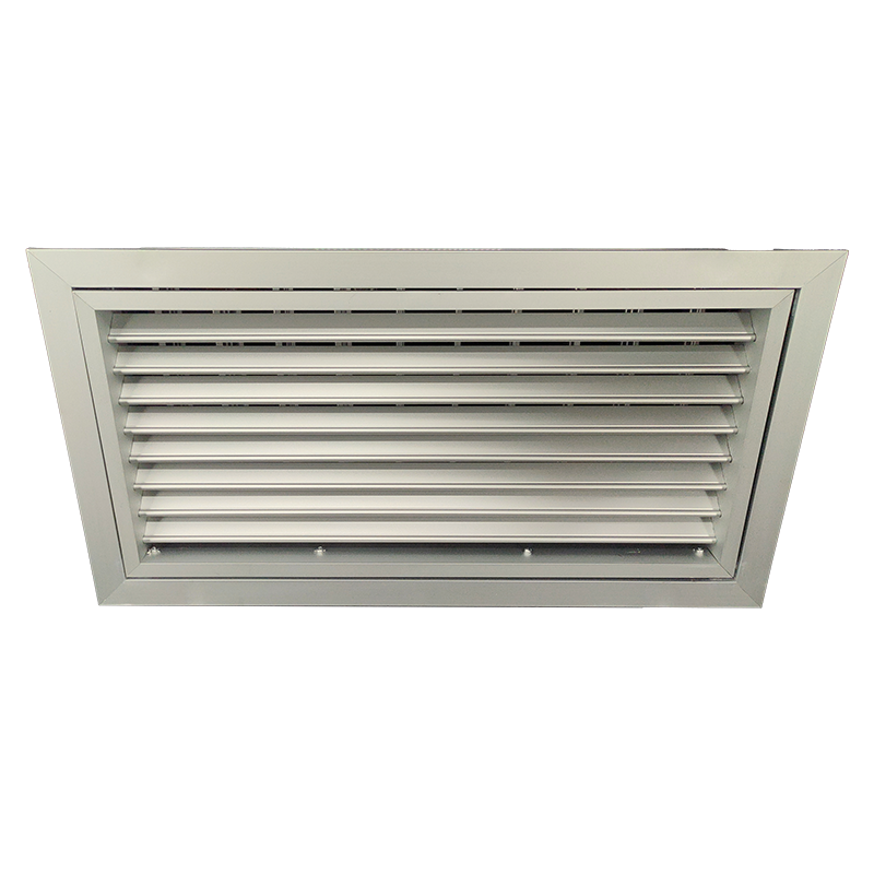 TEP-D-E - KADER 1 CM -   ALUMINIUM WANDROOSTER MET VLAK UITLOPEND FRONTRAAM, DEBIETREGELAAR EN KLIK TOEZICHTSLUIK