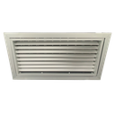 TEP-D-E - KADER 1 CM -   ALUMINIUM WANDROOSTER MET VLAK UITLOPEND FRONTRAAM, DEBIETREGELAAR EN KLIK TOEZICHTSLUIK