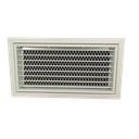 T1P-E-FA-RAL - KADER 1 CM -  ALUMINIUM WANDROOSTER ENKELE DEFLECTIE MET KLIK TOEZICHTSLUIK EN LUCHTFILTER - RAL KLEUR