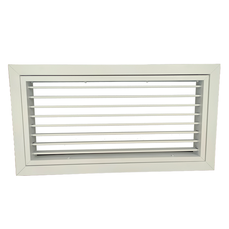 T1P-E-RAL - KADER 1 CM -  ALUMINIUM WANDROOSTER ENKELE DEFLECTIE MET KLIK TOEZICHTSLUIK - RAL KLEUR