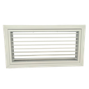 T1P-E-RAL - KADER 1 CM -  ALUMINIUM WANDROOSTER ENKELE DEFLECTIE MET KLIK TOEZICHTSLUIK - RAL KLEUR